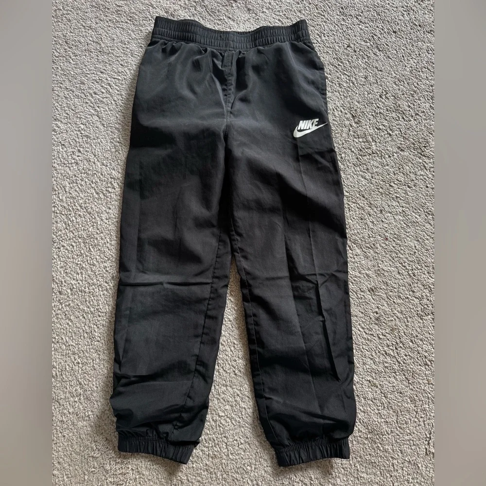 Nike Black Kids' Jogger Sweatpants with White Logo
